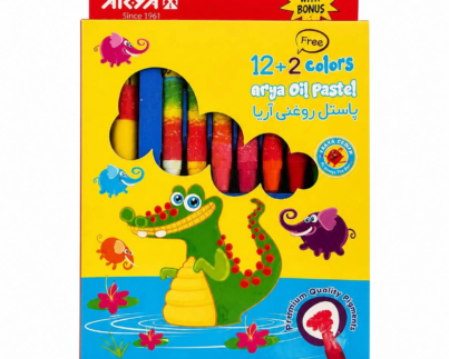 پاستل روغنی 12 رنگی آریا